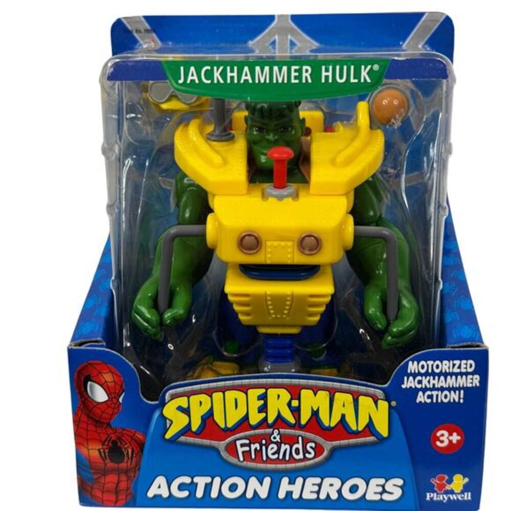 Spider-Man‎ & Friends Action Heroes JACKHAMMER HULK Playwell 2002 Motorized